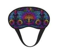 Xiso Ver Indian Mandalas Dragonfly Print Sleep Mask Adjustable Eye Mask Soft Sleeping Eye Covers for Sleeping Perfect Shading Reduce Eye Edema