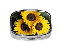 Xiso Ver Japanese were Blossoming Pill Box Portable Metal Pill Organizer 2 Compartment Medicine Small Pill Case for Purses Compact Travel Medicine Holder for Vitamins Medication