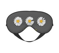 Xiso Ver Keep Life Simple Daisy Flower Sleep Mask Adjustable Double -Sided Eye Mask Soft Sleeping Eye Covers for Sleeping Perfect Shading Reduce Eye Edema