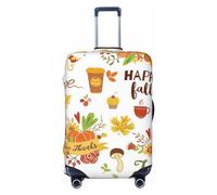 Xiso Ver Leopard Luggage Cover Washable Elasticated Luggage Covers for Suitcase tsa Approved Stylish Dust and Scratch Resistant Luggage Case Protector for Kids and Adults -, Hello Fall Autumn is Here