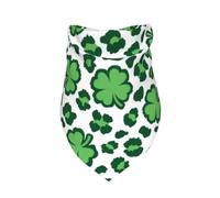 Xiso Ver Leopard Print St. Patrick's Day Dog Bandana -1 Pack Premium Durable Triangle Scarf Washable Make Your Pooch Stand Out Dog Bandana Boy Birthday Suitable for Neutral Large Dogs
