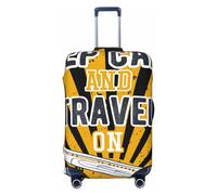 Xiso Ver Let The Adventure Begin Luggage Cover Washable Elasticated Luggage Covers for Suitcase tsa Approved Stylish Dust and Scratch Resistant Luggage Case Protector for Kids and Adults -, Keep Calm