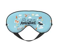 Xiso Ver Let's Go on an Adventure Sleep Mask Adjustable Double -Sided Eye Mask Soft Sleeping Eye Covers for Sleeping Perfect Shading Reduce Eye Edema