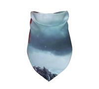 Xiso Ver Lighthouse in a Stormy Sea Dog Bandana -1 Pack Premium Durable Triangle Scarf Washable Make Your Pooch Stand Out Dog Bandana Boy Birthday Suitable for Neutral Large Dogs