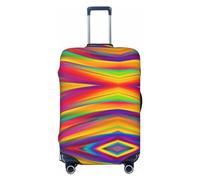 Xiso Ver Little Birds Luggage Cover Washable Elasticated Luggage Covers for Suitcase tsa Approved Stylish Dust and Scratch Resistant Luggage Case Protector for Kids and Adults -, Lines Multicolored