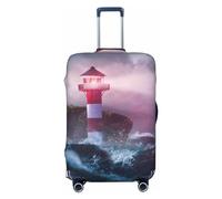 Xiso Ver Little Birds Luggage Cover Washable Elasticated Luggage Covers for Suitcase tsa Approved Stylish Dust and Scratch Resistant Luggage Case Protector for Kids and Adults -, Lighthouse Waves