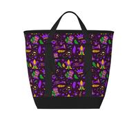 Xiso Ver Mardi Gra2 Insulated Cooler Bag Large Insulated Lunch Box Shopping Freezer Grocery Bags Reusable Insulated Leakproof Lunch Tote for Shopping, Traveling, Beach & Picnic