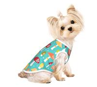 Xiso Ver Mushrooms Print Dog Shirts Elastic Soft Dog T-Shirts Breathable Pet Clothes Spring Summer Pet Apparel Tee Shirt for Puppy Kitty Cats Small Medium Dogs