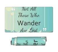 Xiso Ver Not All Those Who Wander are Lost Large Gaming Mouse Pad 29.5 x 15.8 in Keyboard Mouse Mat Desk Keyboard Pad for Work, Play, Office, Home with Non-Slip Rubber Base Stitched Edges