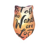 Xiso Ver Not All Who Wander are Lost Dog Bandana -1 Pack Premium Durable Triangle Scarf Washable Make Your Pooch Stand Out Dog Bandana Boy Birthday Suitable for Neutral Large Dogs
