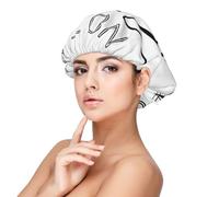 Xiso Ver Not All Who Wander Design Satin Bonnet Silk Bonnet for Sleeping with Adjustable Straps Hair Cap Double Layer Satin Lined Sleep Caps for Women's Natural & Curly Hair