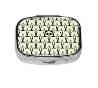 Xiso Ver Panda Among Polar Bears Pill Box Portable Metal Pill Organizer 2 Compartment Medicine Small Pill Case for Purses Compact Travel Medicine Holder for Vitamins Medication