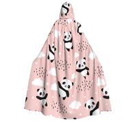 Xiso Ver Panda Flying In The Sky Between Clouds And Star Unisex Adults Halloween Costumes Cape Hooded Cosplay Costume Robe Cloak Cape