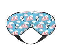 Xiso Ver Panda Flying in The Sky Sleep Mask Adjustable Double -Sided Eye Mask Soft Sleeping Eye Covers for Sleeping Perfect Shading Reduce Eye Edema