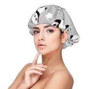 Xiso Ver PandasBetween Clouds and Stars Satin Bonnet Silk Bonnet for Sleeping with Adjustable Straps Hair Cap Double Layer Satin Lined Sleep Caps for Women's Natural & Curly Hair