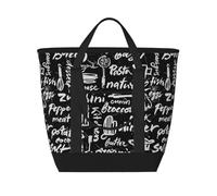 Xiso Ver Pasta Bacon Insulated Cooler Bag Large Insulated Lunch Box Shopping Freezer Grocery Bags Reusable Insulated Leakproof Lunch Tote for Shopping, Traveling, Beach & Picnic