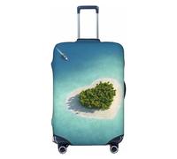 Xiso Ver Peggy's Cove Lighthouse Luggage Cover Washable Elasticated Luggage Covers for Suitcase tsa Approved Stylish Dust and Scratch Resistant Luggage Case Protector for Kids and Adults -, Paradise