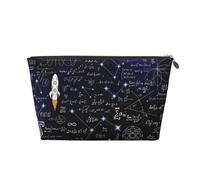 Xiso Ver Physical Formulas Leather Cosmetic Bag for Women Small Makeup Bag for Purse Travel Cosmetic Pouch for Makeup Brushes Lipsticks, Gold, One Size