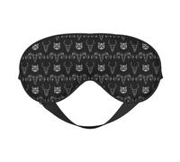 Xiso Ver Ram and Tiger Skulls Sleep Mask Adjustable Double -Sided Eye Mask Soft Sleeping Eye Covers for Sleeping Perfect Shading Reduce Eye Edema