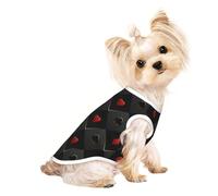 Xiso Ver Red Poker Print Dog Shirts Elastic Soft Dog T-Shirts Breathable Pet Clothes Spring Summer Pet Apparel Tee Shirt for Puppy Kitty Cats Small Medium Dogs