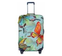 Xiso Ver Ride The Wave Dinosaur Surfer In Sunglasses Vintage Surfing Luggage Cover Washable Elasticated Luggage Covers for Suitcase tsa Approved Stylish Dust and Scratch Resistant Case Protector