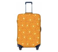 Xiso Ver Riped Juicy Sliced Oranges2 Luggage Cover Washable Elasticated Luggage Covers for Suitcase tsa Approved Stylish Dust and Scratch Resistant Luggage Case Protector, Black, X-L (28.3-31.5 in