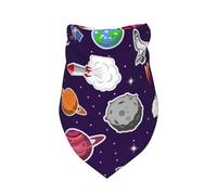 Xiso Ver Rocket Satellite Dog Bandana 1 Pack Premium Durable Triangle Scarf Washable Dog Bandana Boy Birthday Suitable for Neutral Large Dogs