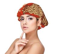 Xiso Ver Rooster Crowing In The Farm Satin Bonnet Silk Bonnet for Sleeping with Adjustable Straps Hair Cap Double Layer Satin Lined Sleep Caps for Women's Natural & Curly Hair