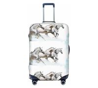 Xiso Ver Scandinavian Style Hygge Luggage Cover Washable Elasticated Luggage Covers for Suitcase tsa Approved Stylish Dust and Scratch Resistant Luggage Case Protector for Kids and Adults -, Running