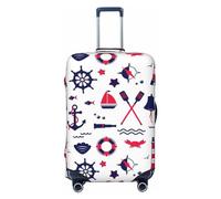 Xiso Ver Scandinavian Style Hygge Luggage Cover Washable Elasticated Luggage Covers for Suitcase tsa Approved Stylish Dust and Scratch Resistant Luggage Case Protector for Kids and Adults -, Sailing