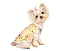 Xiso Ver Scandinavian Style Hygge Print Dog Shirts Elastic Soft Dog T-Shirts Breathable Pet Clothes Spring Summer Pet Apparel Tee Shirt for Puppy Kitty Cats Small Medium Dogs