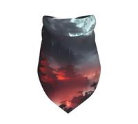 Xiso Ver Shogun Full Moon Dog Bandana 1 Pack Premium Durable Triangle Scarf Washable Dog Bandana Boy Birthday Suitable for Neutral Large Dogs