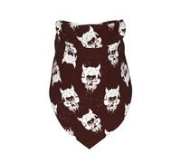 Xiso Ver Skulls Bone Head Dog Bandana -1 Pack Premium Durable Triangle Scarf Washable Make Your Pooch Stand Out Dog Bandana Boy Birthday Suitable for Neutral Large Dogs