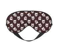 Xiso Ver Skulls Bone Head Sleep Mask Adjustable Double -Sided Eye Mask Soft Sleeping Eye Covers for Sleeping Perfect Shading Reduce Eye Edema