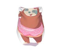 Xiso Ver Sloth with Donuts1 Dog Bandana -1 Pack Premium Durable Triangle Scarf Washable Make Your Pooch Stand Out Dog Bandana Boy Birthday Suitable for Neutral Large Dogs