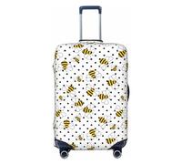 Xiso Ver Small Wasp Luggage Cover Washable Elastic Suitcase TSA Approved Stylish Dust Scratch Resistant Luggage Cover, black, S (18.8-20.8 in suitcase)