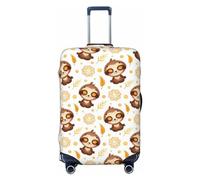 Xiso Ver Snowman And Christmas Tree Luggage Cover Washable Elasticated Luggage Covers for Suitcase tsa Approved Stylish Dust and Scratch Resistant Luggage Case Protector for Kids and Adults -, Sloth