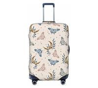 Xiso Ver Space Elements Luggage Cover Stars Butterflies Washable Elastic Suitcase TSA Approved Stylish Dust and Scratch Resistant Luggage Suitcase Protector, black, M (22.8-25 in suitcase)
