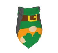 Xiso Ver Spring St Patrick’S Day Irish Gnomes Dog Bandana -1 Pack Premium Durable Triangle Scarf Washable Make Your Pooch Stand Out Dog Bandana Boy Birthday Suitable for Neutral Large Dogs