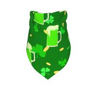 Xiso Ver St Patrick's Day2 Dog Bandana -1 Pack Premium Durable Triangle Scarf Washable Make Your Pooch Stand Out Dog Bandana Boy Birthday Suitable for Neutral Large Dogs
