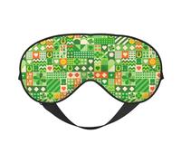 Xiso Ver St Patrick's Day6 Sleep Mask Adjustable Double -Sided Eye Mask Soft Sleeping Eye Covers for Sleeping Perfect Shading Reduce Eye Edema