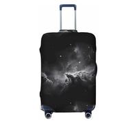 Xiso Ver Star Rock Luggage Cover Washable Elasticated Luggage Covers for Suitcase tsa Approved Stylish Dust and Scratch Resistant Luggage Case Protector, Black, X-L (28.3-31.5 in suitcase)