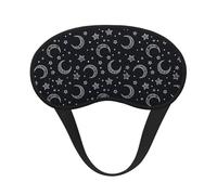 Xiso Ver Stars and Moons Print Sleep Mask Adjustable Eye Mask Soft Sleeping Eye Covers for Sleeping Perfect Shading Reduce Eye Edema