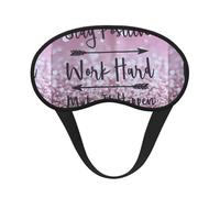 Xiso Ver Staying Positive Print Sleep Mask Adjustable Eye Mask Soft Sleeping Eye Covers for Sleeping Perfect Shading Reduce Eye Edema