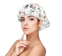 Xiso Ver Summer Farm Satin Bonnet Silk Bonnet for Sleeping with Adjustable Straps Hair Cap Double Layer Satin Lined Sleep Caps for Women's Natural & Curly Hair