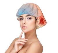 Xiso Ver The Sunset of Dandelion Satin Bonnet Silk Bonnet for Sleeping with Adjustable Straps Hair Cap Double Layer Satin Lined Sleep Caps for Women's Natural & Curly Hair