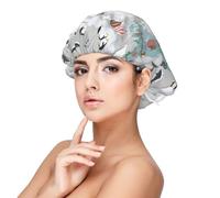 Xiso Ver The World Map with Cartoon Animals Satin Bonnet Silk Bonnet for Sleeping with Adjustable Straps Hair Cap Double Layer Satin Lined Sleep Caps for Women's Natural & Curly Hair