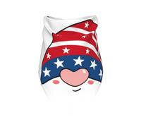 Xiso Ver Three Gnome Independence Day Dog Bandana -1 Pack Premium Durable Triangle Scarf Washable Make Your Pooch Stand Out Dog Bandana Boy Birthday Suitable for Neutral Large Dogs