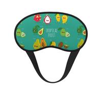 Xiso Ver Tropical Fruit Print Sleep Mask Adjustable Eye Mask Soft Sleeping Eye Covers for Sleeping Perfect Shading Reduce Eye Edema