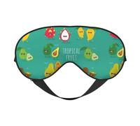 Xiso Ver Tropical Fruit Sleep Mask Adjustable Double -Sided Eye Mask Soft Sleeping Eye Covers for Sleeping Perfect Shading Reduce Eye Edema